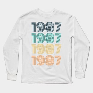 vintage 1987,gift for her Long Sleeve T-Shirt